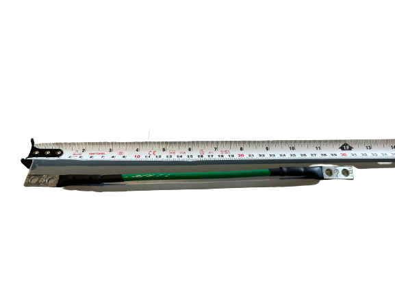 Cable Tray Bonding Jumper – 12" #6 Green Wire, Blue Two-Hole Lug, 1/4" Holes with 5/8" Spacing