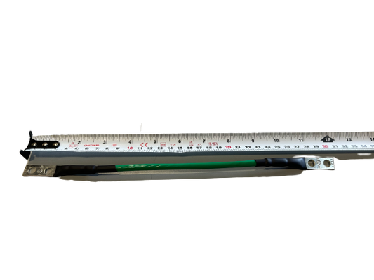 Cable Tray Bonding Jumper – 12" #6 Green Wire, Blue Two-Hole Lug, 1/4" Holes with 5/8" Spacing