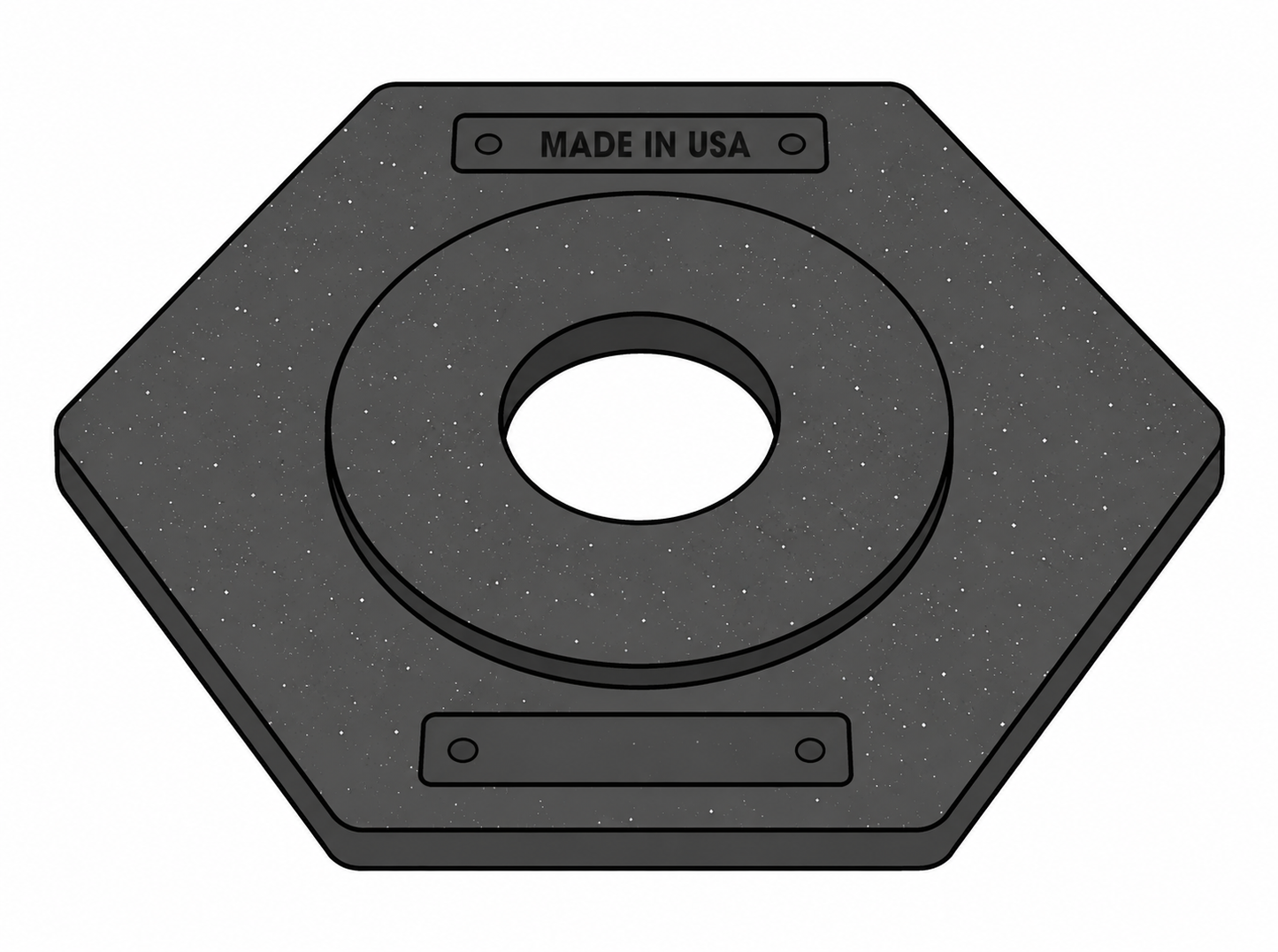 10 Lb Hexagonal Rubber Base for Delineator Post