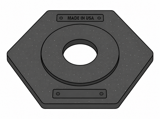 10 Lb Hexagonal Rubber Base for Delineator Post
