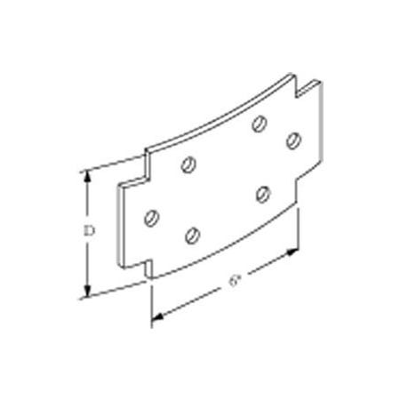 Straight Splice for 4" Deep Roof-Top Coax Ladders, 2/Pkg