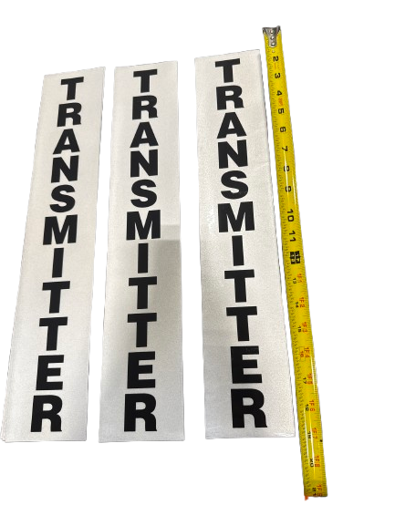 Black 5G CBRS Transmitter Sticker – Weatherproof Reflective, Pack of 5