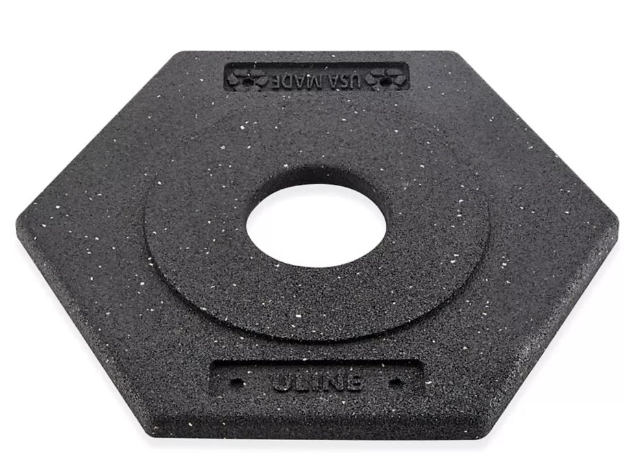 10 Lb Hexagonal Rubber Base for Delineator Post by Sky High Supply Company