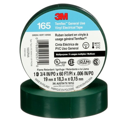 Green 3M Temflex 165 Tape 3/4'' x 60'