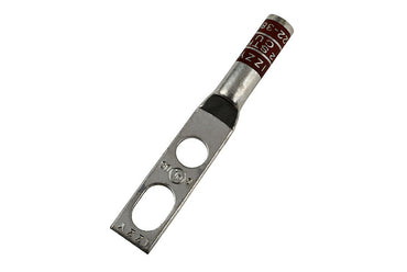 i22-38U Izzy Lug long barrel copper compression lug with 2 3/8" & slotted holes inspection window UL Listed CSA Certified