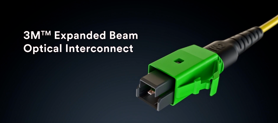 3M Expanded Beam Optical EBO fiber optic connector for AI data center infrastructure