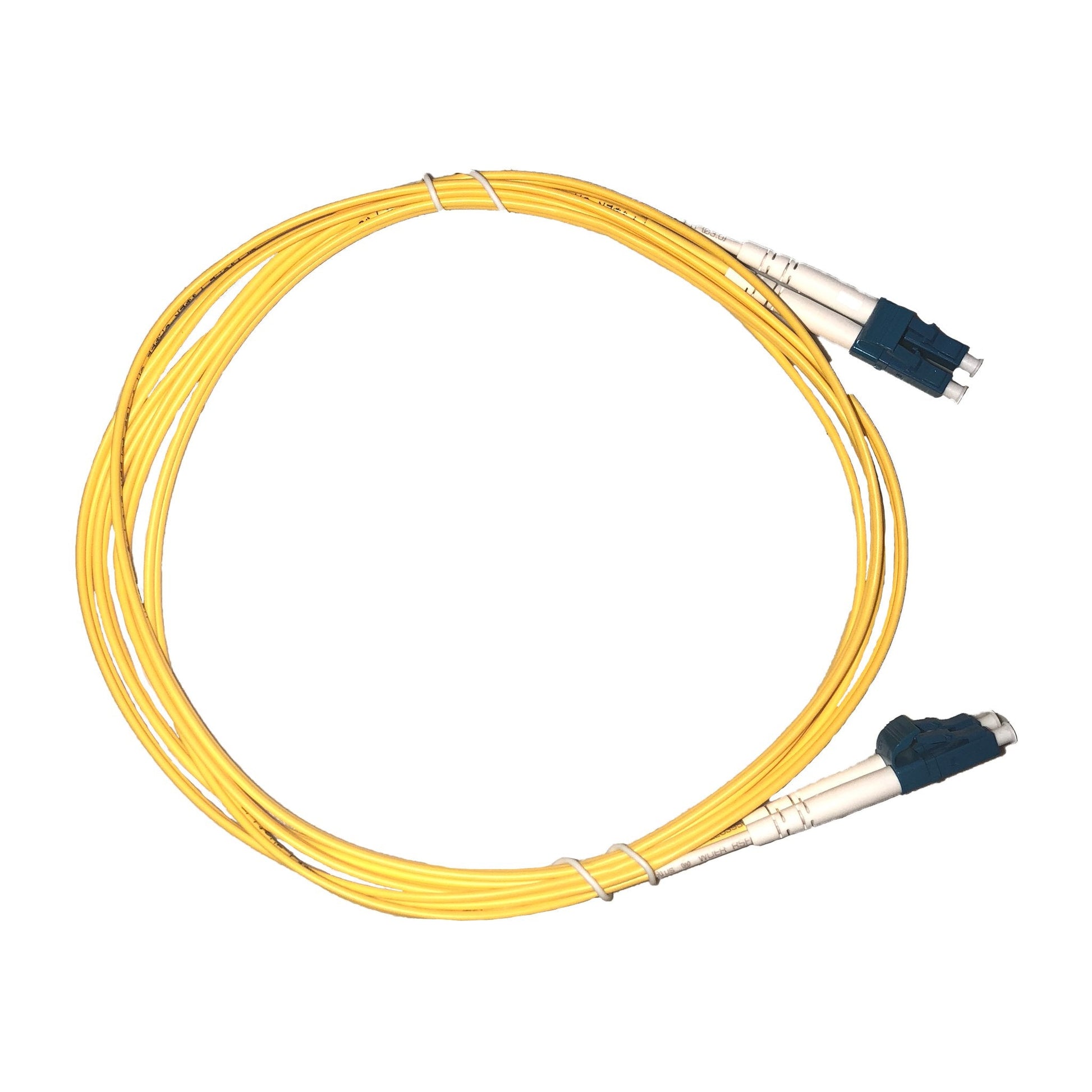 LC-LC Duplex Single Mode Yellow PVC Fiber Jumper (Various Sizes) by Sky High Supply Company
