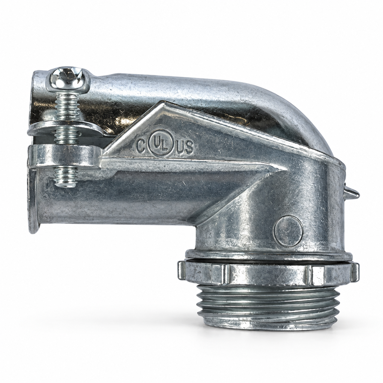 3/4" Greenfield 90° Metallic Squeeze Connector, UL Listed