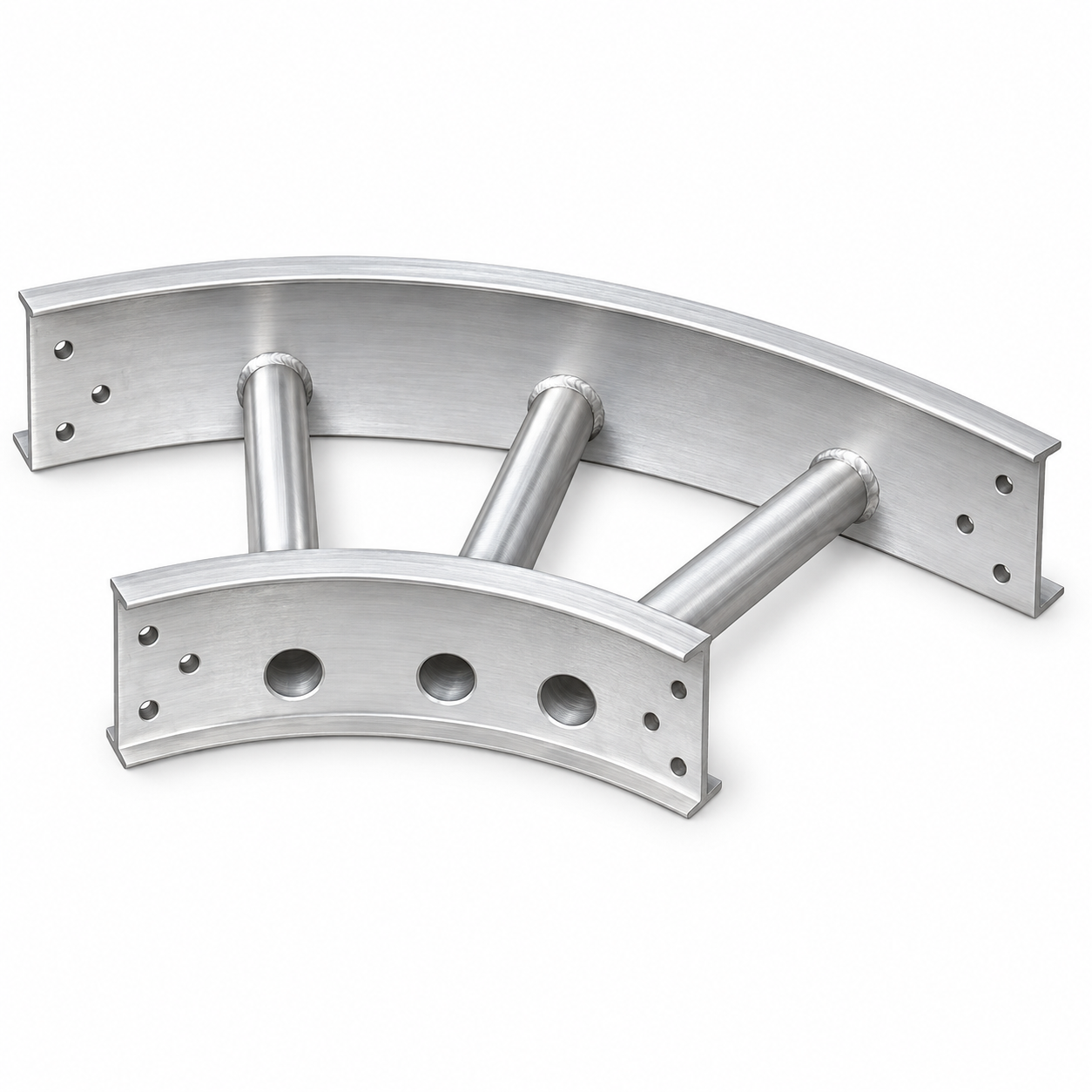 6" Wide 45-Deg Horz Bend Roof-Top Coax Ladder Section