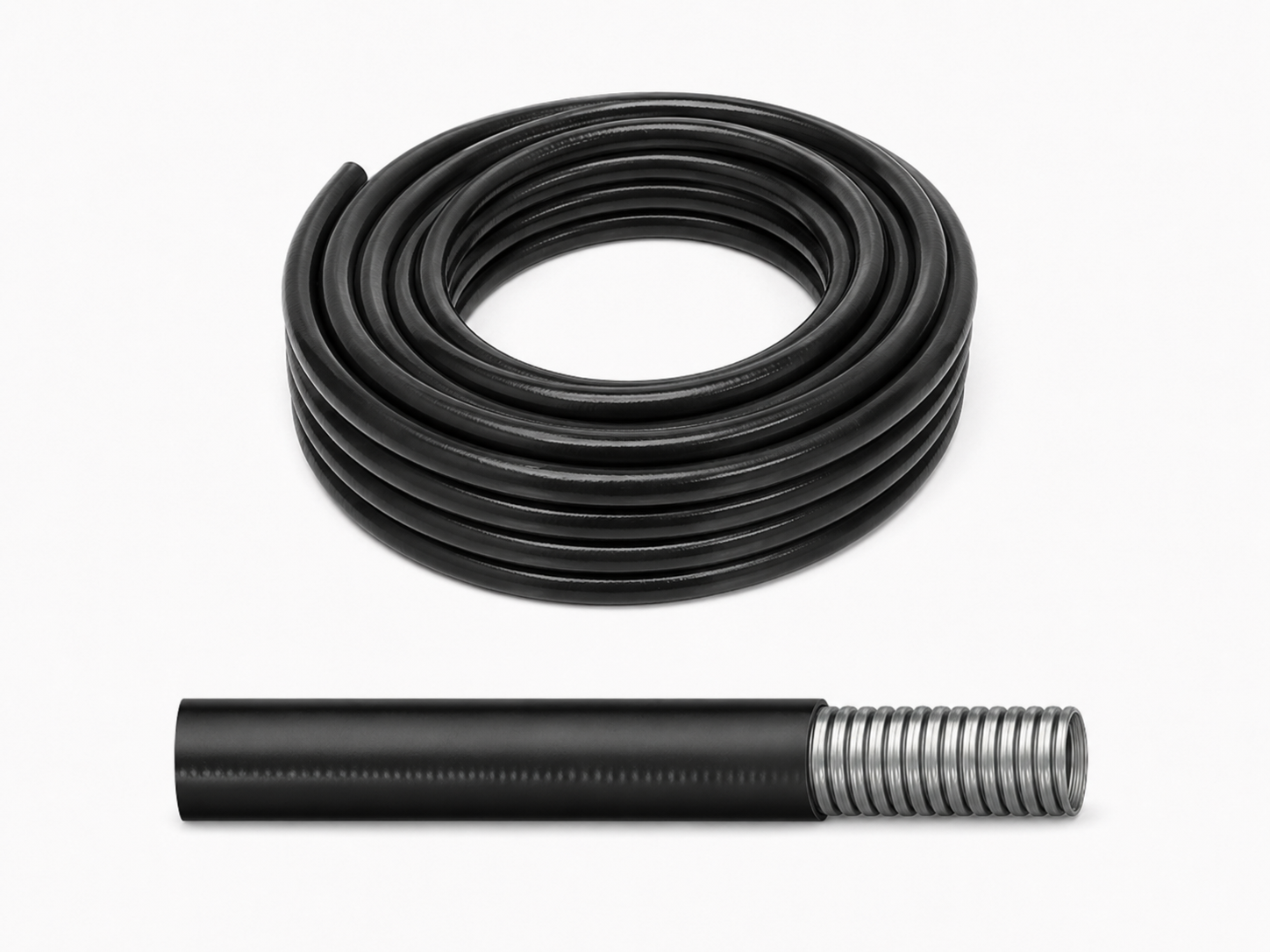 3/4" metallic seal tight conduit in gray 100' coil, UL Listed for indoor and outdoor electrical wiring protection