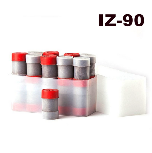 Izzy Exothermic Dual Tube #45 Weld with dual-chamber weld metal and starting material and color-coded caps.