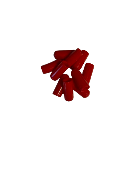 3/8" Red Vinyl Threaded Rod Safety Cap (Pack of 10)