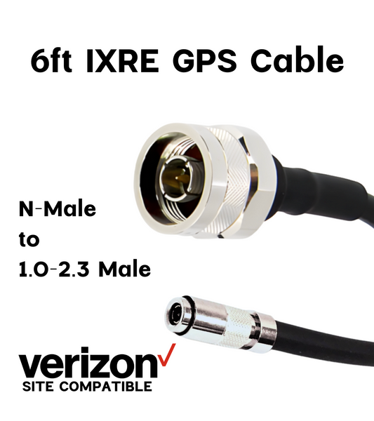 GPS Cable for IXRE Router – 6 ft LMR-240, N-Male to 1.0-2.3 Male | Verizon Cell Site Compatible | Sky High Telecom Supply
