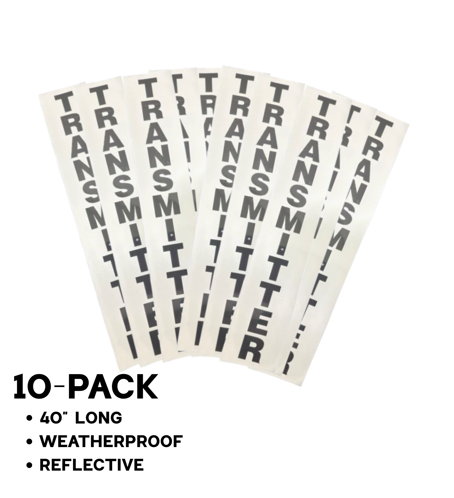 Black 40" Reflective Transmitter Sticker for Cell Sites