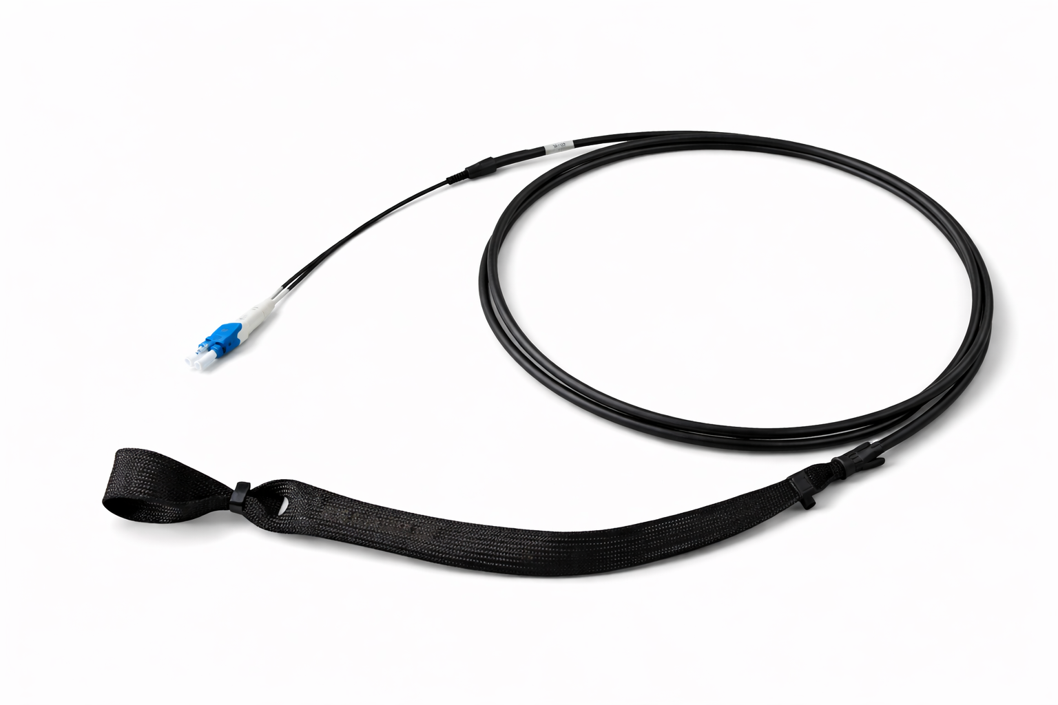 CommScope FJ-2SM-015-5M 5 meter ruggedized DLC to DLC 2-fiber singlemode fiber jumper with black jacket