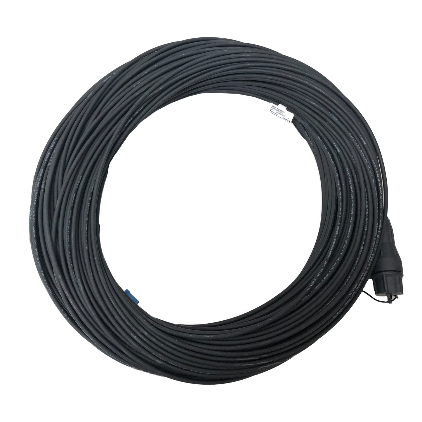 Outdoor-rated 100m FullAXS fiber patch cord for AIR antennas, RRU/RRH and FTTA installs. Weather-sealed FullAXS head for harsh sites.