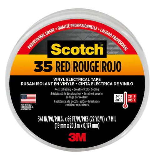 Red 3M Scotch #35 Electrical Tape
