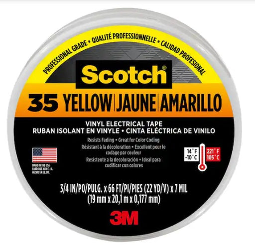 Yellow 3M Scotch #35 Electrical Tape