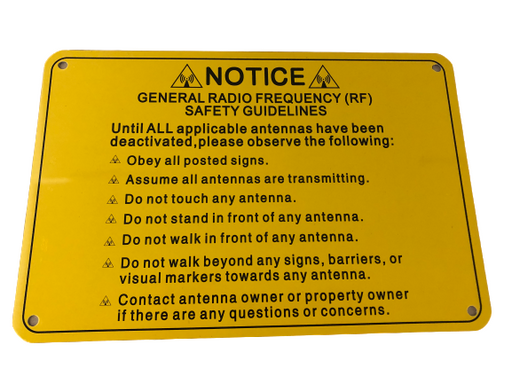 Verizon Wireless Yellow Guidelines Sign (8" x 12")