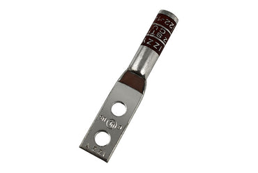 i22-14 Izzy Lug long barrel copper compression lug with 2 1/4" holes inspection window UL Listed CSA Certified